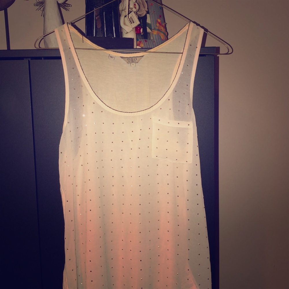 Sparkle beaded women’s small Guess tank